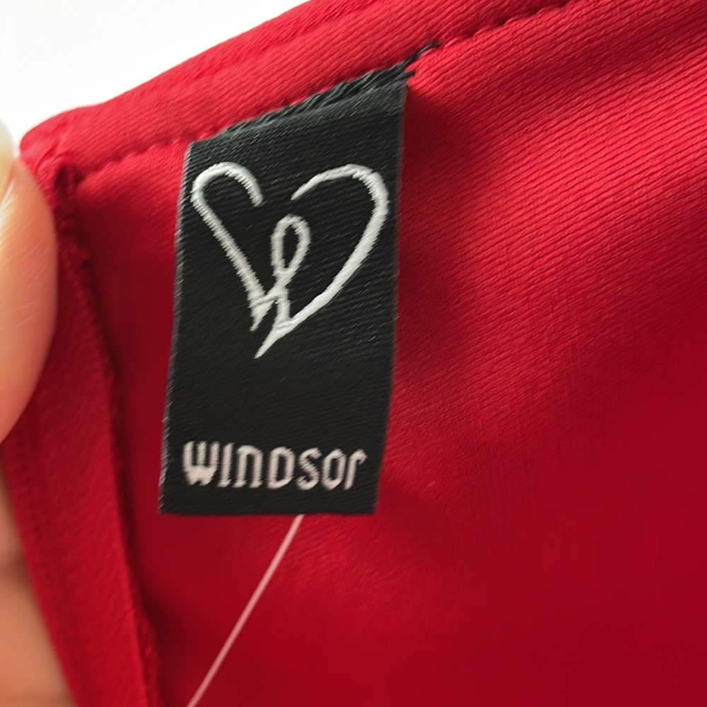 NWT Windsor Fire Engine Red Off the Shoulder Bodycon Dress - Size 2X - Picture 11 of 15